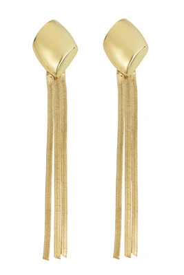 Gold Snake Chain Tassel Earrings | South Moon Under