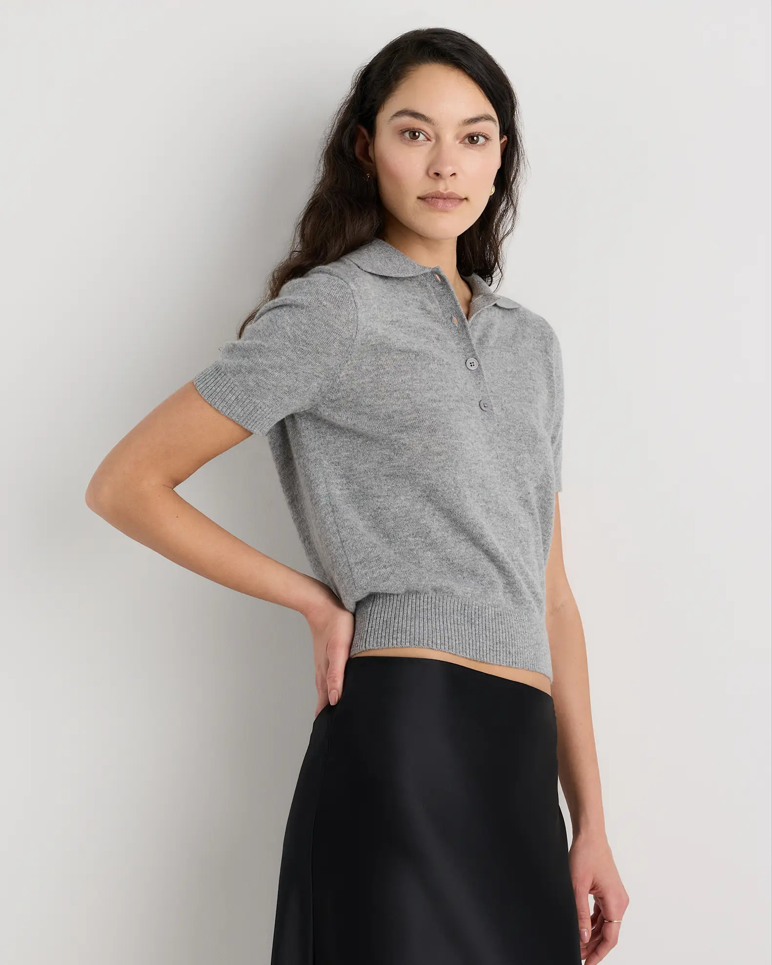 Mongolian Cashmere Short Sleeve Polo | Quince