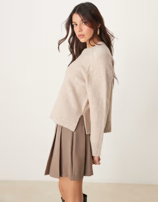 Abercrombie & Fitch knitted jumper in taupe | ASOS (Global)