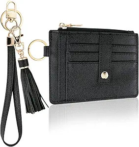 NUBYYA Small Womens Wallet RFID Keychain Wallet for Women Card Holder for Women with Zipper Pocke... | Amazon (US)