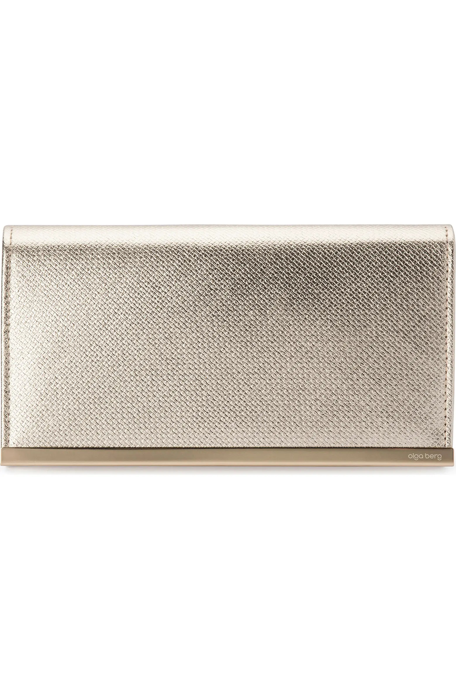Maddie Metallic Embossed Foldover Clutch | Nordstrom