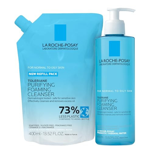 La Roche-Posay Toleriane Purifying Foaming Facial Cleanser Bundle, Oil Free Face Wash for Oily Skin with Niacinamide, Pore Cleanser Won’t Dry Out Skin, Unscented | Amazon (US)