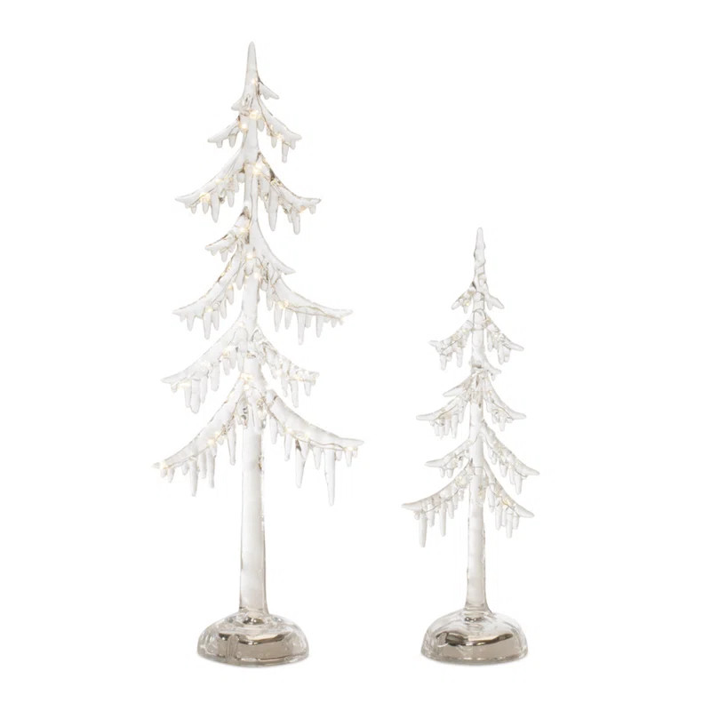 LED Acrylic Dripping Pine Tree (Set of 2) | Wayfair North America