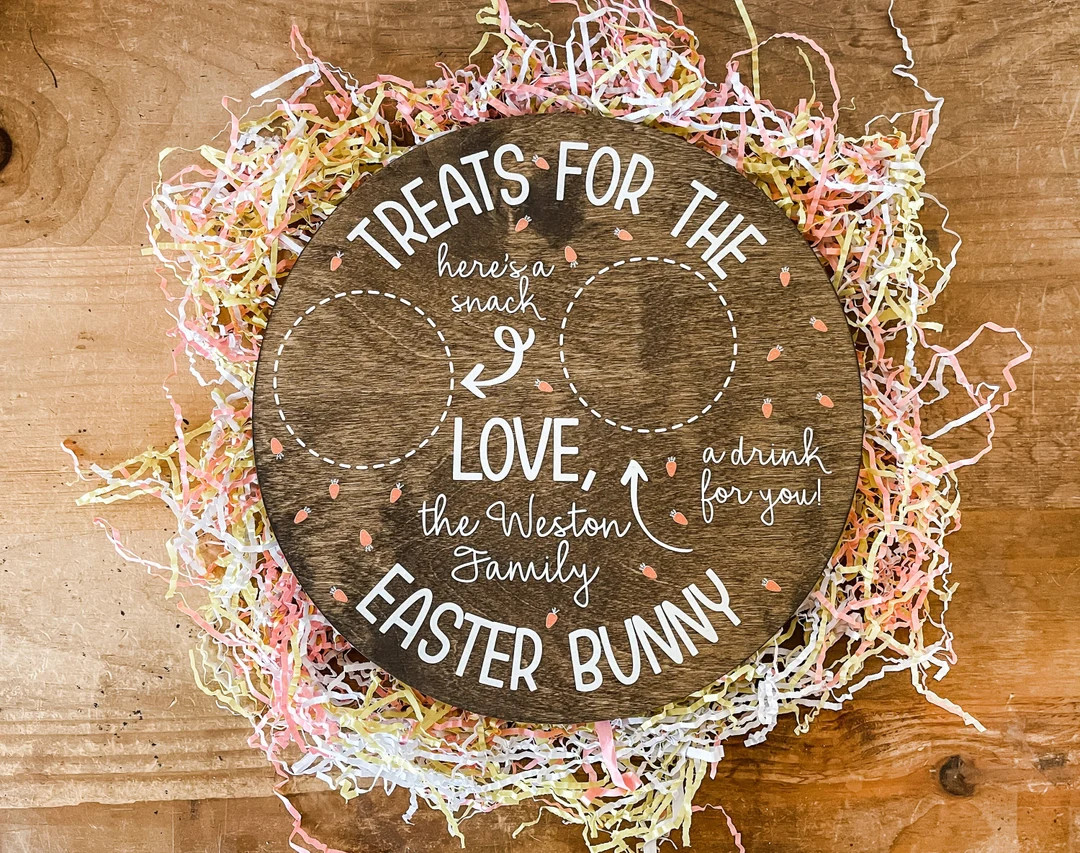 Personalized Easter Bunny Tray, Tray for Bunny, Kids Easter Activity, Wooden Easter Bunny Tray, D... | Etsy (US)