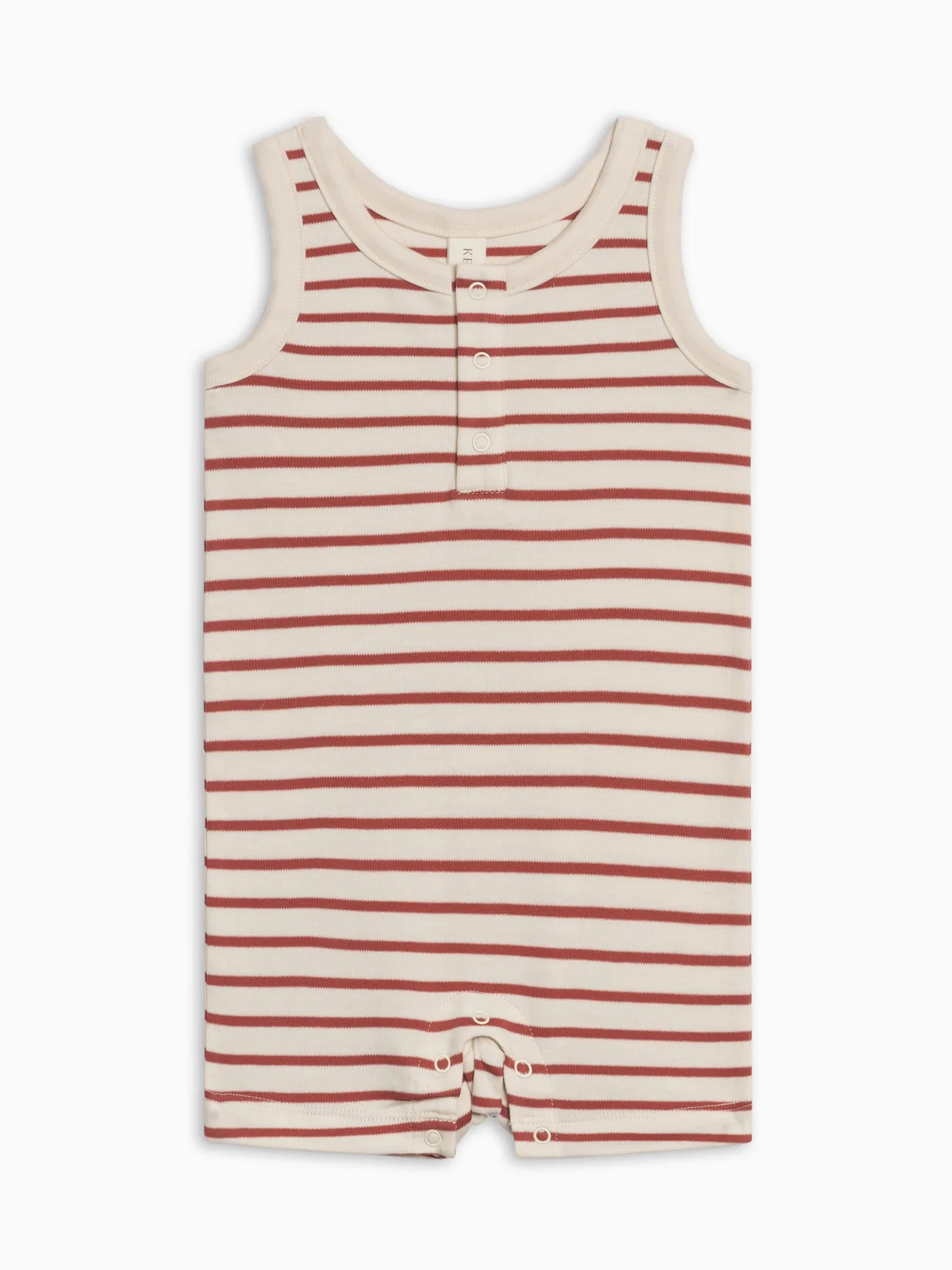 Nile Romper - Ron Stripe / Barn | Colored Organics