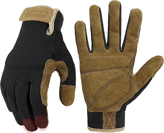 HANDLANDY Work Gloves for Men & Women, Utility Mechanic Working Gloves Touch Screen, Flexible Gar... | Amazon (US)