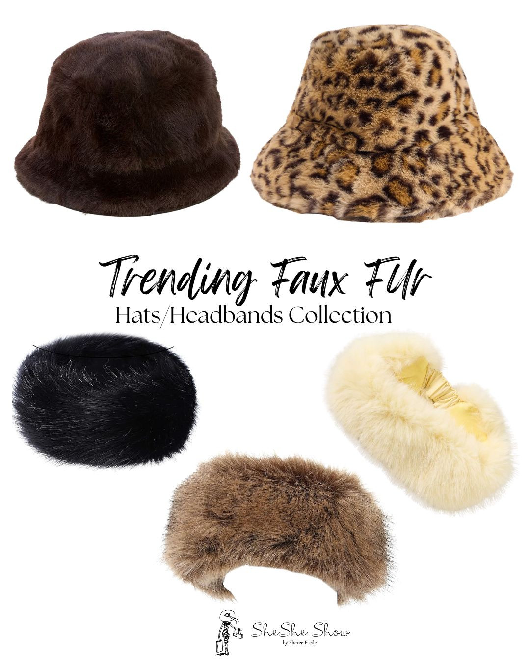  Faux fur hats and headbands 
Leopard bucket hat 
Ear muffs 

 

#LTKSeasonal #LTKOver40 #LTKHoliday