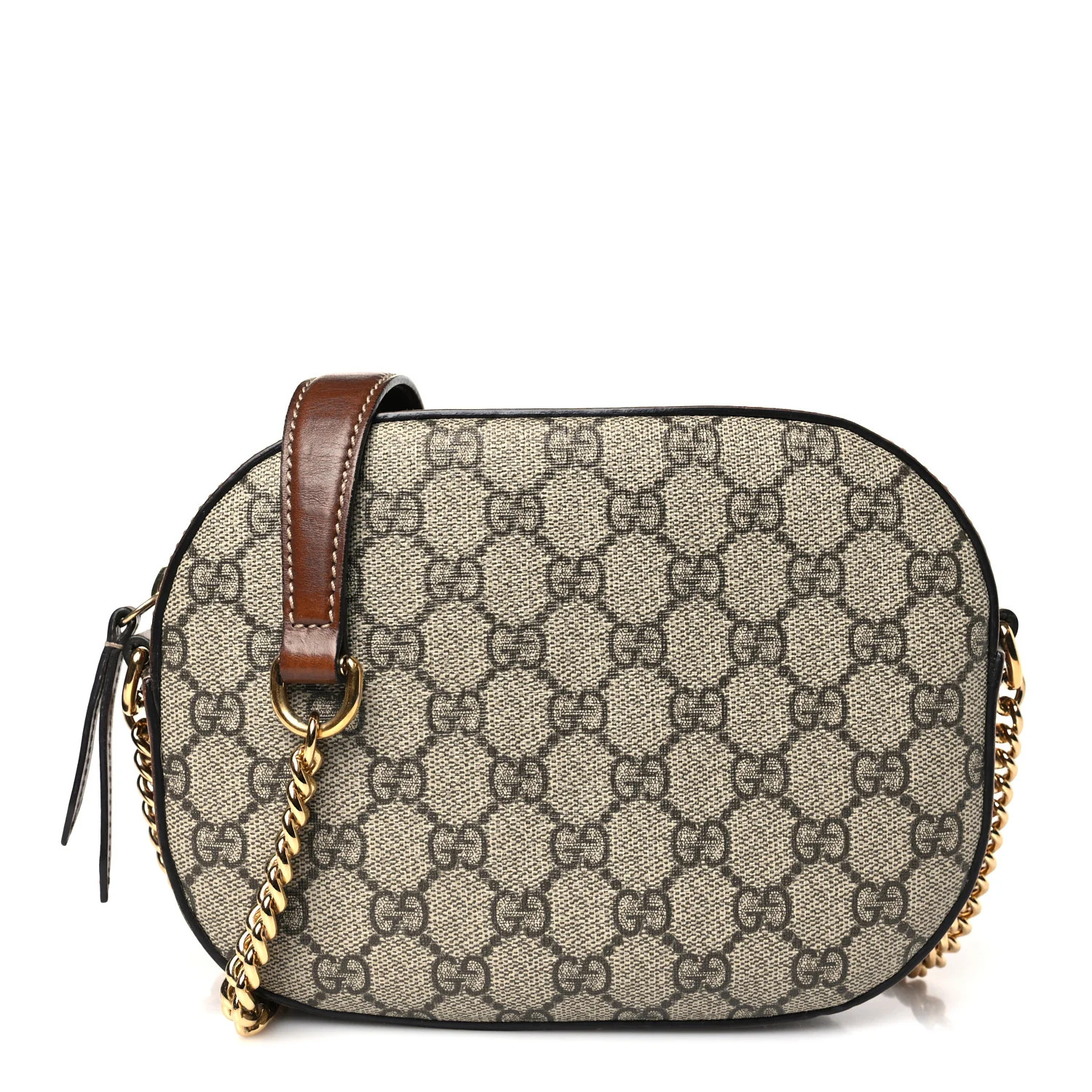 GG Supreme Monogram Mini Chain Shoulder Bag Beige Cuir | FASHIONPHILE (US)