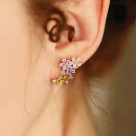 Forget-Me-Not Flowers Stud Earrings | Selenichast