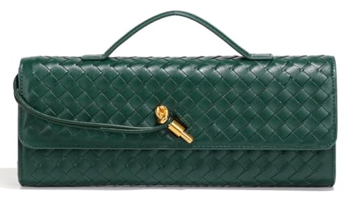 Upbull Trendy Woven Evening Clutch Purses Women Underarm Shoulder Handbag Cute Satchels Crossbody Purse PU Leather Wallet | Amazon (US)