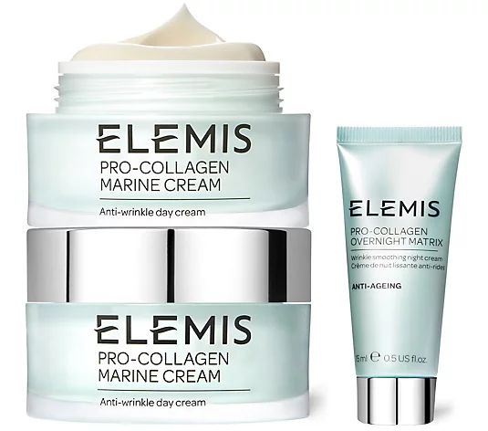 ELEMIS Pro-Collagen Marine Cream Duo & Travel Auto-Delivery - QVC.com | QVC