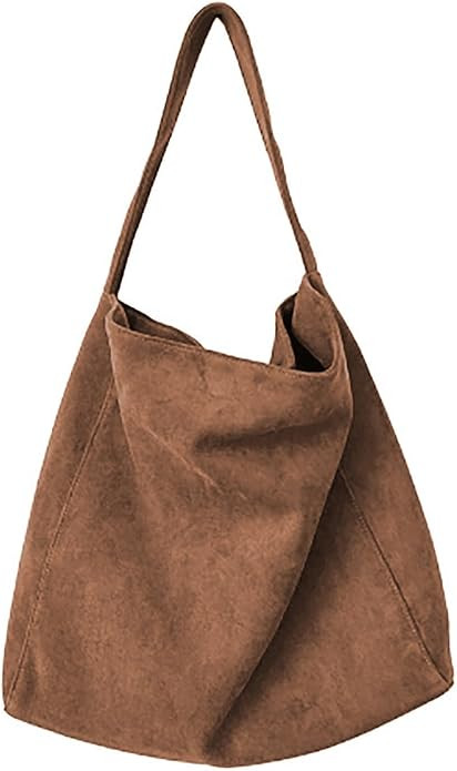 Suede Hobo Bags for Women Vintage Tote Bag for Women Retro Shoulder Bag Hobo Purse Everything Han... | Amazon (US)