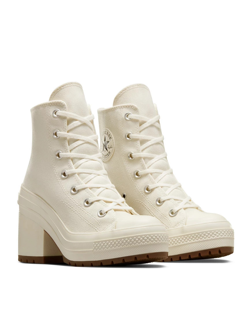 Converse Chuck Taylor 70s Hi Deluxe heeled sneakers in white | ASOS (Global)