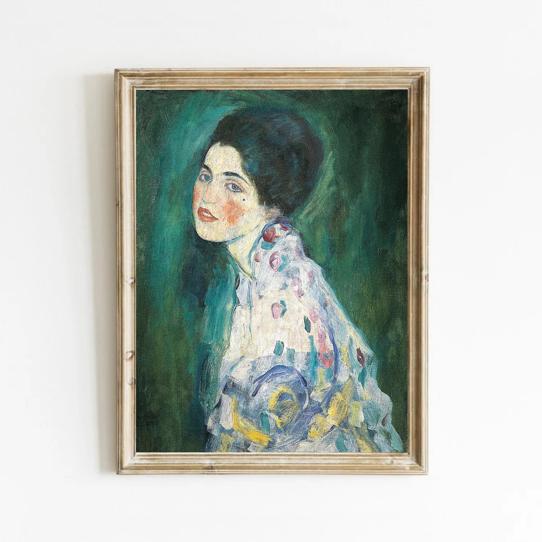 Vintage Woman Portrait Painting, Moody Wall Art, Female Painting, Vintage Fashion Prints, Printab... | Etsy (US)