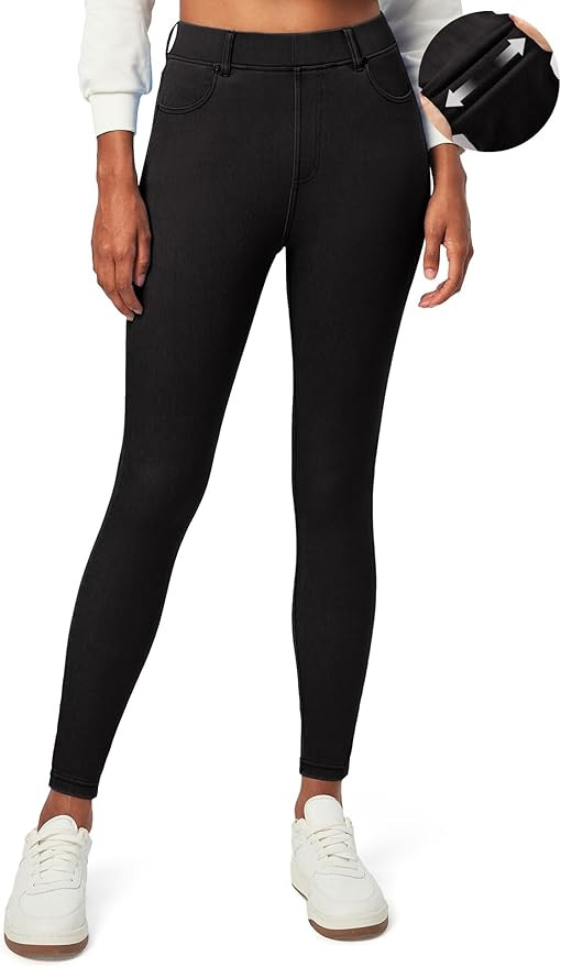 IUGA Jeggings for Women Tummy Control Stretchy Jeans for Women High Waisted Pull on Skinny Jean L... | Amazon (US)