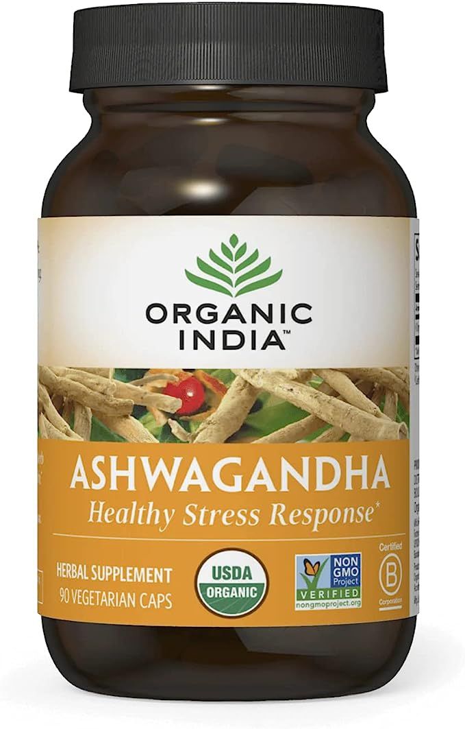 ORGANIC INDIA Ashwagandha Herbal Supplement - Vegan, Gluten-Free, Kosher, USDA Certified Organic,... | Amazon (US)