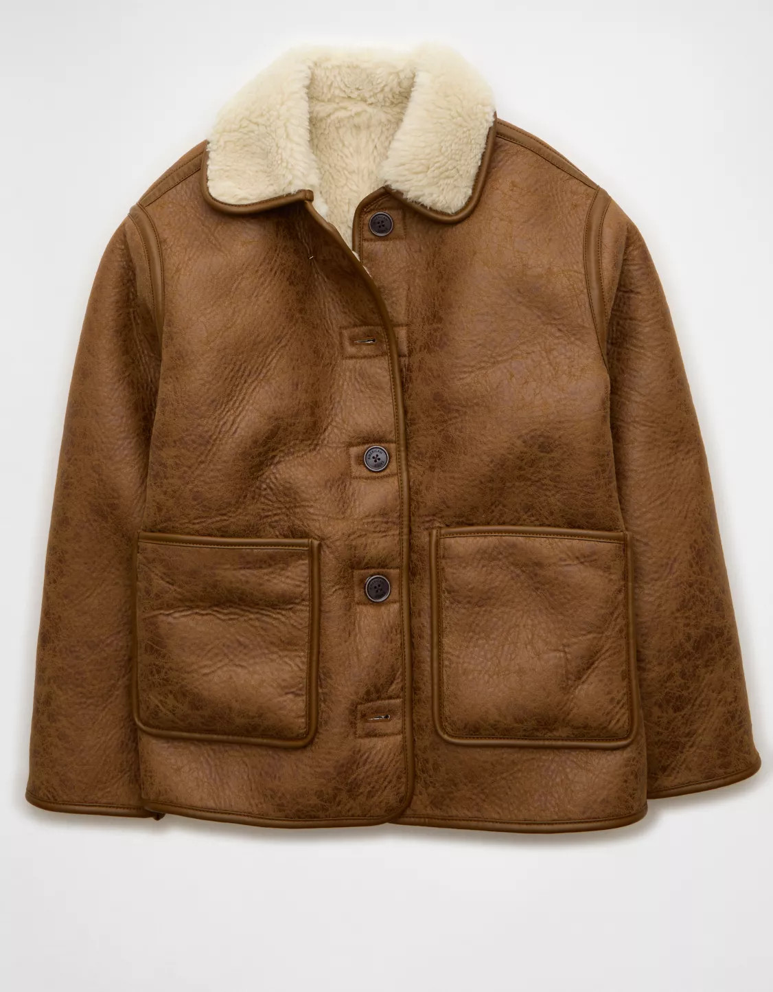 AE Reversible Shearling Jacket | American Eagle Outfitters (US & CA)