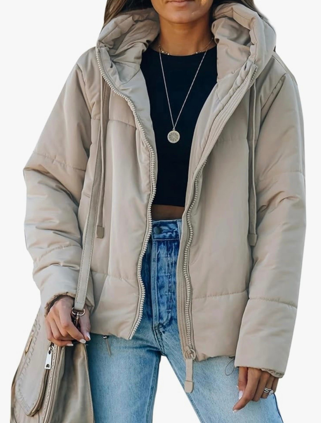 The perfect puffer for every outfit 🤎✨ Obsessed with this neutral tone — it’s soft, warm, and gives that effortless ‘put-together’ look without even trying 😍 Linked it in my LTK and Amazon Storefront for you all! I’ll add the links in the comments 💫 #LTKFinds #AmazonFashion #CozySeason #WinterStyle #NeutralVibes