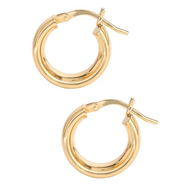 JS Jessica Simpson Women’s Gold Plated Sterling Silver Hoop Earrings | Walmart (US)