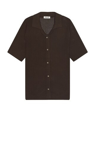 ROLLA'S Bowler Grid Knit Shirt in Brown from Revolve.com | Revolve Clothing (Global)