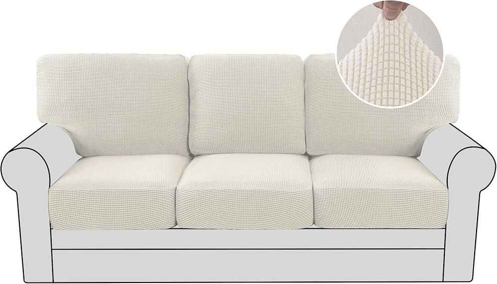 H.VERSAILTEX 2024 New Trend Multi-Pieces Couch Covers for 3 Cushion Couch Sofa High Stretch Couch... | Amazon (US)