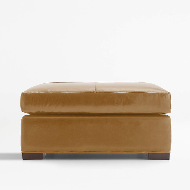 Axis leather ottoman