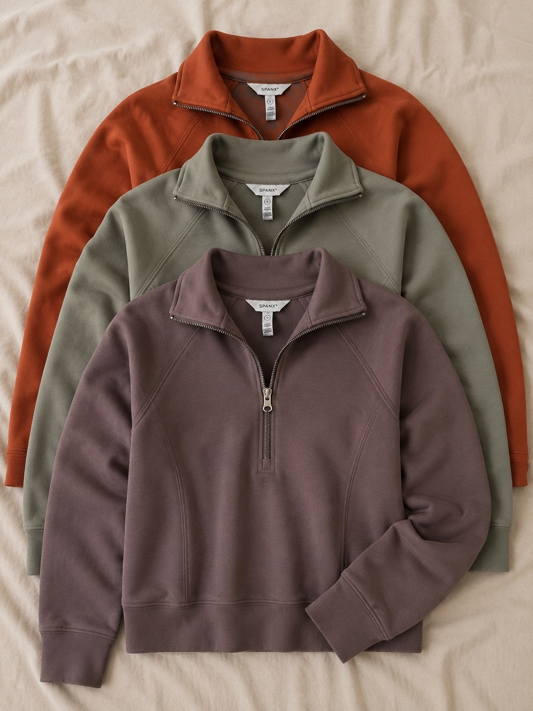 SPANX AirEssentials Half Zip Sweatshirt

This is the cozy pullover you’ll find yourself reaching for on repeat. The buttery soft AirEssentials fabric feels incredibly lightweight while still giving you that perfectly polished, elevated look. It runs true to size for a relaxed fit