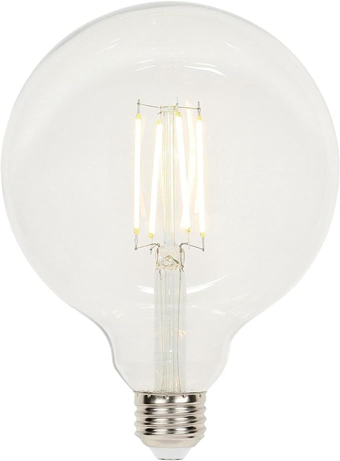 Westinghouse Lighting 5317500 6.5 Watt (60 Watt Equivalent) G40 Dimmable Clear Filament LED Light... | Amazon (US)