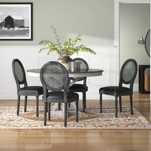 Strawn Faux Leather Upholstered Side Chairs (Set of 4) | Wayfair North America