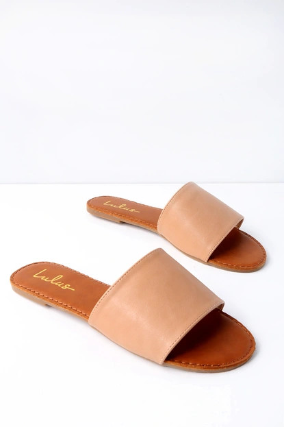 Addison Natural Slide Sandals | Lulus (US)