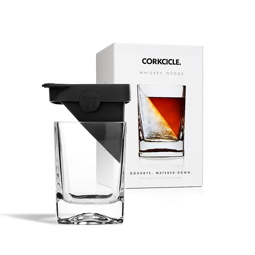 Corkcicle Premium Whiskey Wedge Old Fashioned Glass with Silicone Mold, 9 oz – Perfect for Chil... | Amazon (US)