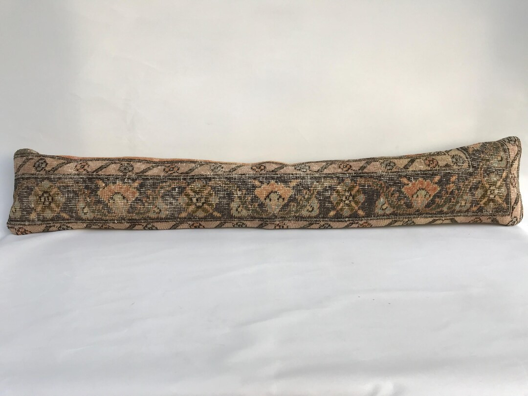 Vintage Turkish Kilim Lumbar Pillow Cover, 8x48 Extra Long Wool Cushion - Etsy Australia | Etsy (US)