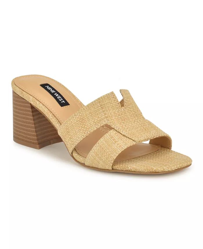Nine West Women's Griselda Block Heel Slip-On Dress Sandals - Macy's | Macy's