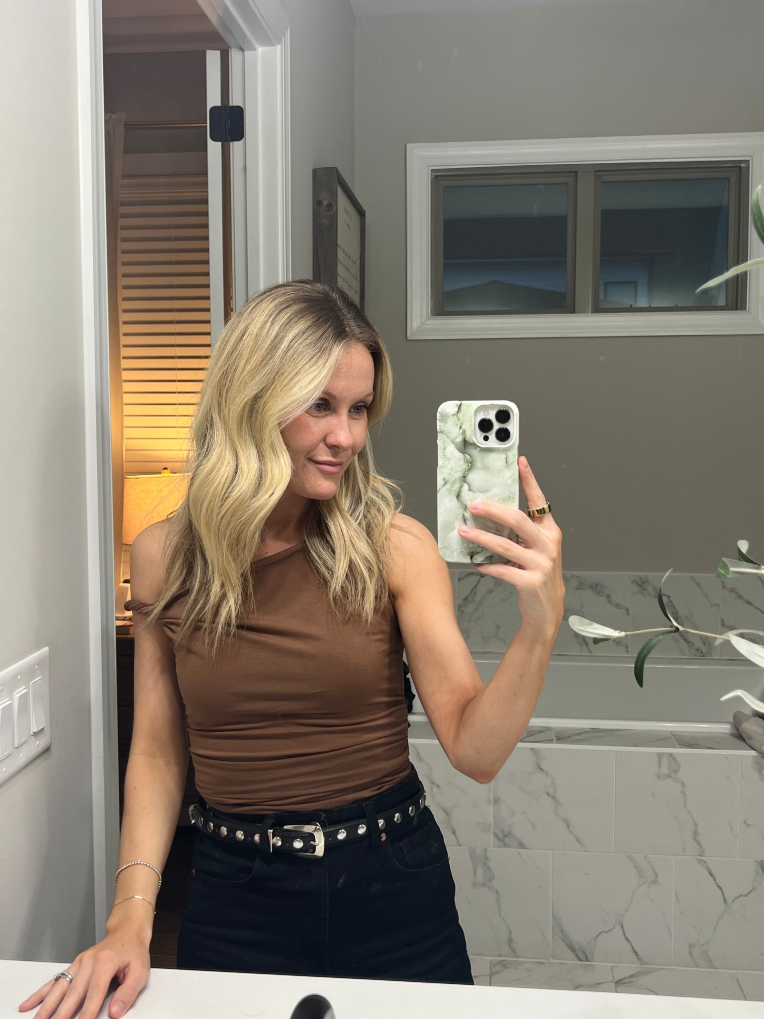 spring date night 

15% off right now! 

wearing size xsmall in tank + belt 

#LTKFindsUnder50 #LTKSeasonal #LTKSaleAlert