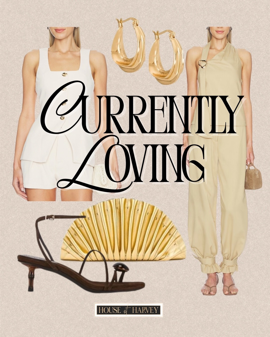 CURRENTLY LOVING—this week it’s all about simplifying your palette as the weather warms up. Ivory, beige, soft white, and warm neutrals styled in breathable fabrics and easy silhouettes. I found some amazing pieces all from Revolve! I have a two piece set with balloon pants, a two piece shorts set, gold clutch, brown heels and hoop earrings. All linked ⬆️

#ltkcreator #ltkfinds #ltkwatchnow #revolve #revolvefinds #spring #springfashion #springoutfits

#LTKgrwm #LTKootd #LTKSeasonal