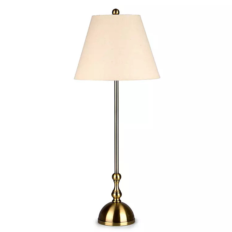 New! Gold Metal Dome Candlestick Buffet Lamp | Kirklands