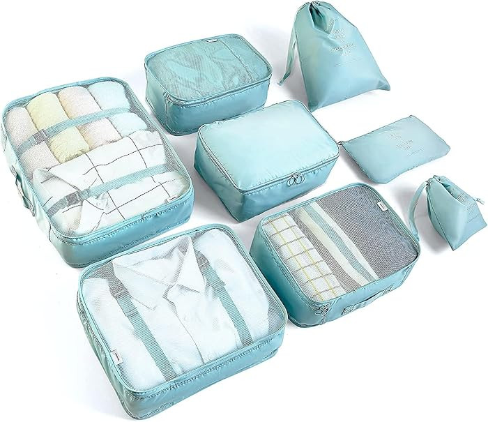 LANSKLBD 6/8 Set Packing Cubes for Suitcases Travel Luggage Packing Organizers,Travel Accessories... | Amazon (US)
