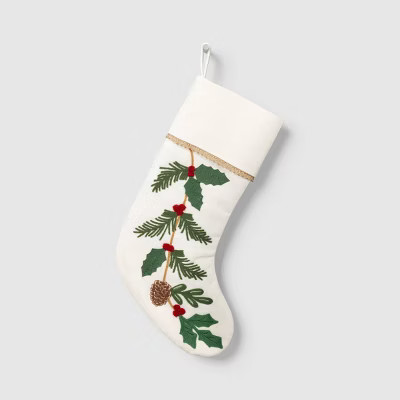 21" Pinecone Christmas Stocking Cream - Wondershop™ | Target