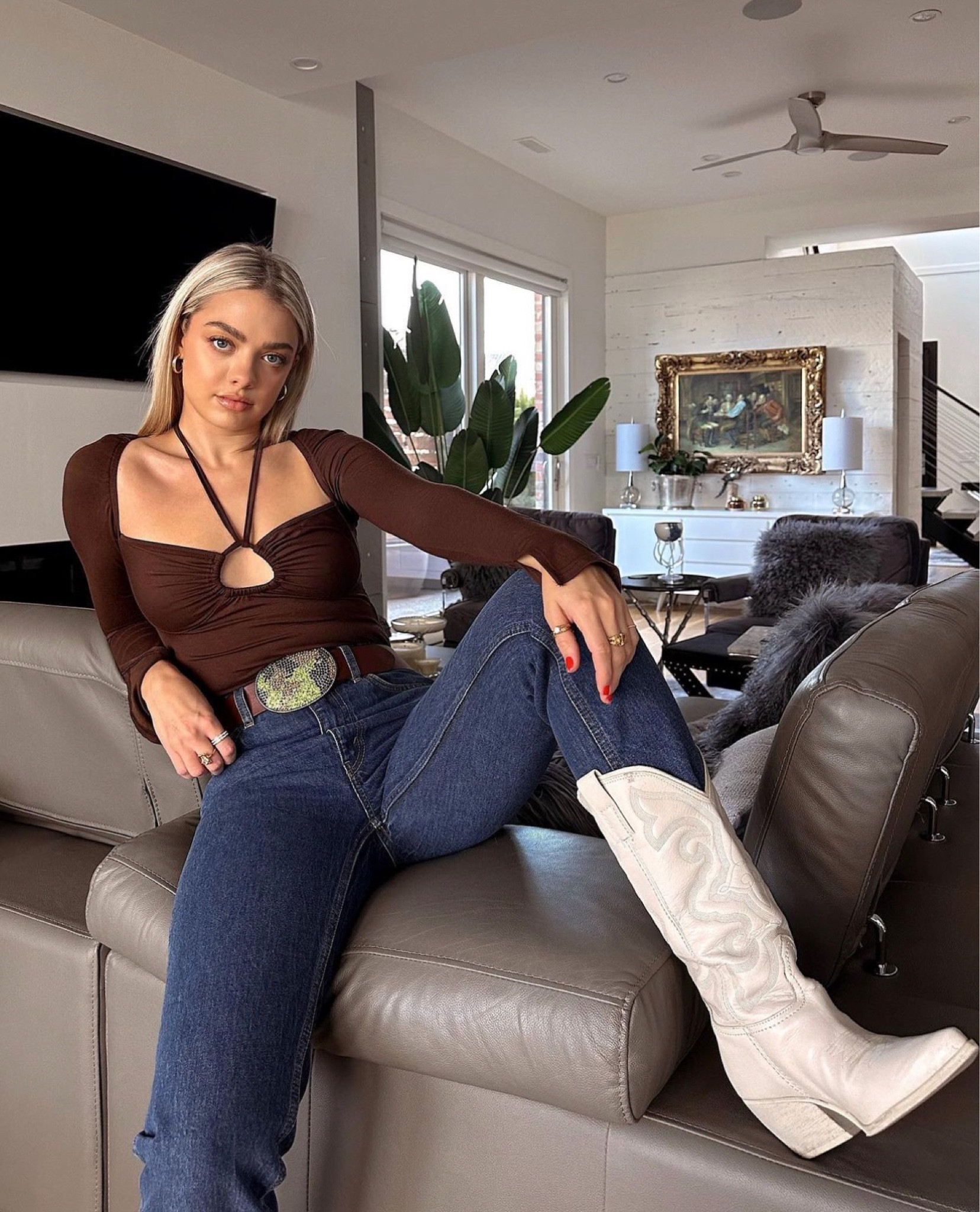Denim & cowboy boots ❤️‍🔥🤠

#LTKstyletip #LTKSeasonal #LTKFestival
