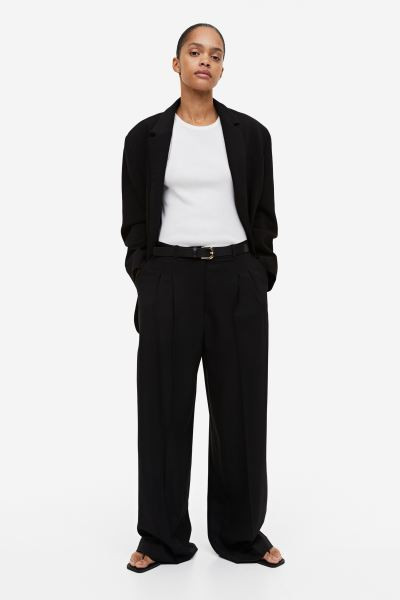 Leather Belt - Black/gold-colored - Ladies | H&M US | H&M (US + CA)