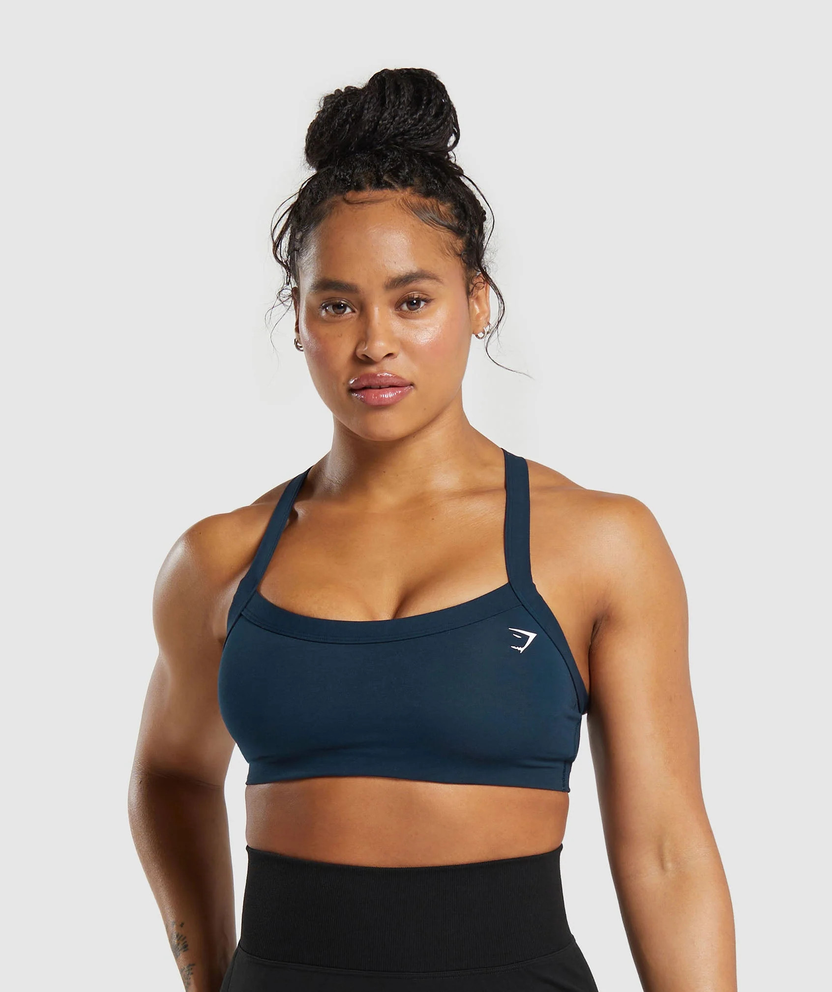Gymshark Cotton Lifting Sports Bra - Navy | Gymshark CA