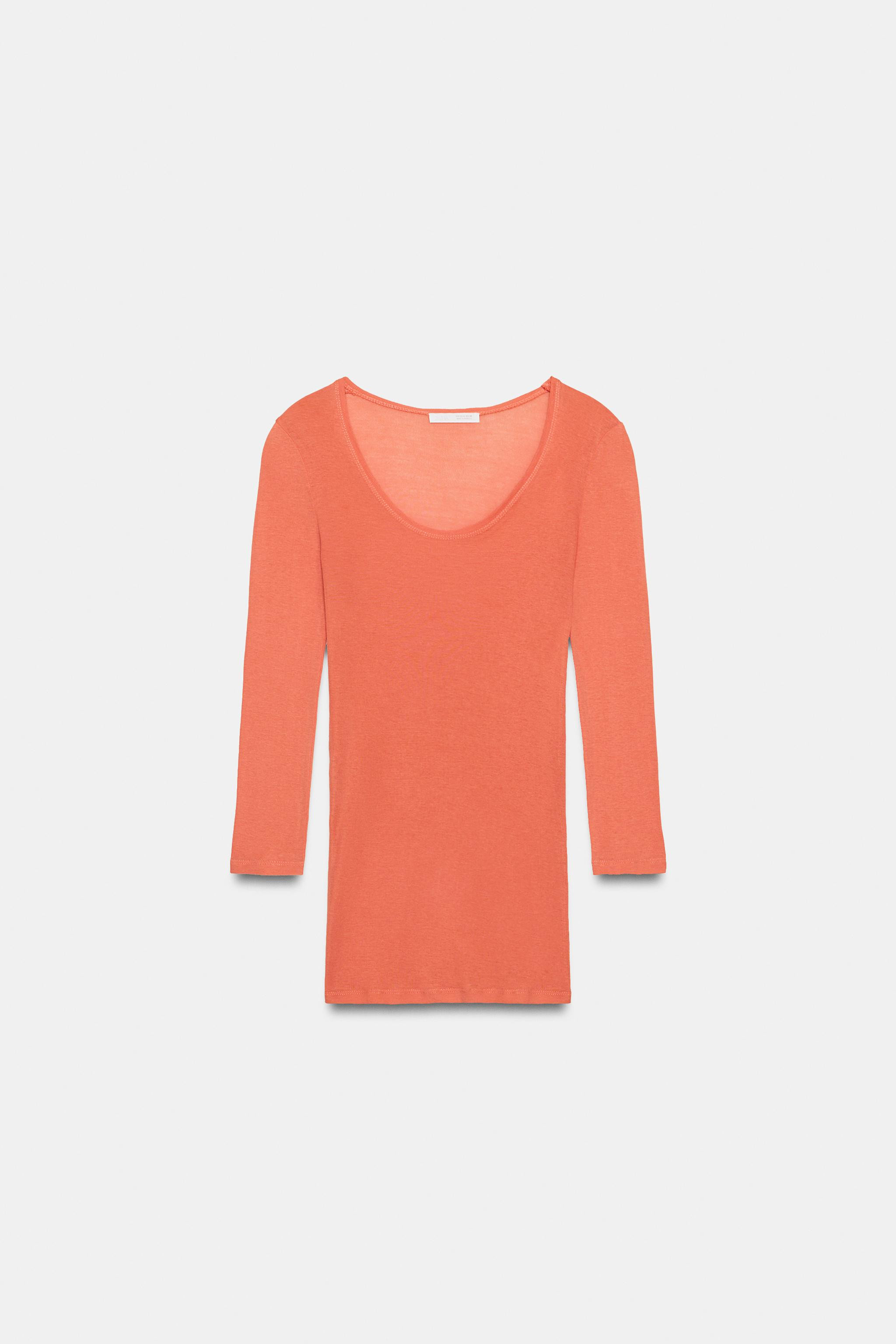 SUPIMA® THREE-QUARTER SLEEVE T-SHIRT | Zara US