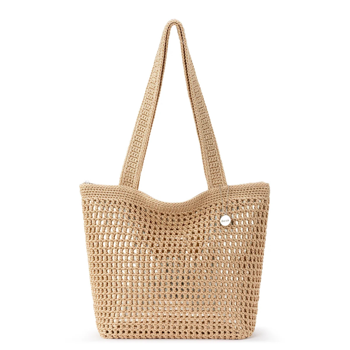 Casual Classics Tote Bag in Bamboo With Gold Crochet | The Sak