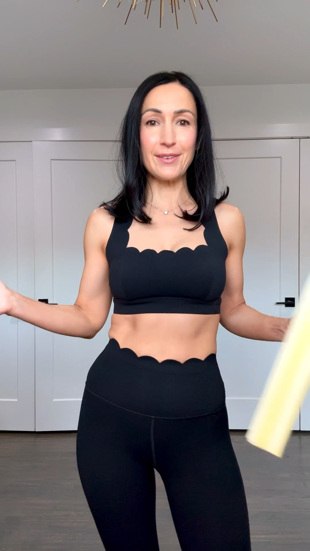 Wiskii Active Fit Review🖤 the fabric and fit quality is incredible! Sculpting yet soft and so comfortable. I’m wearing xs in leggings, small in bra and Amazon wrap top. 

#LTKActive #LTKfitnessgoals #LTKOver40