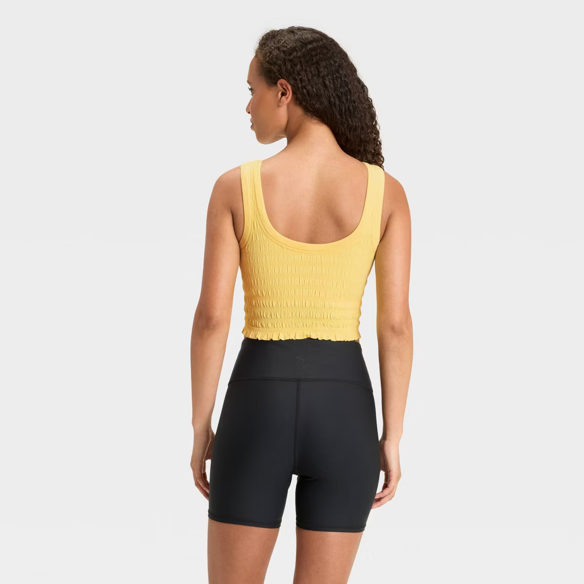 Women's Smocked Support Cropped Tank Top - JoyLab™ | Target