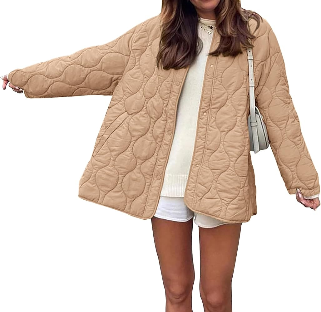 PRETTYGARDEN Women's Fall Clothes Trendy Casual Lightweight Jackets Oversized Winter Coat Outerwe... | Amazon (US)