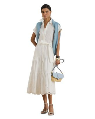 Eyelet Broadcloth Tiered Shirtdress | Bloomingdale's (US)