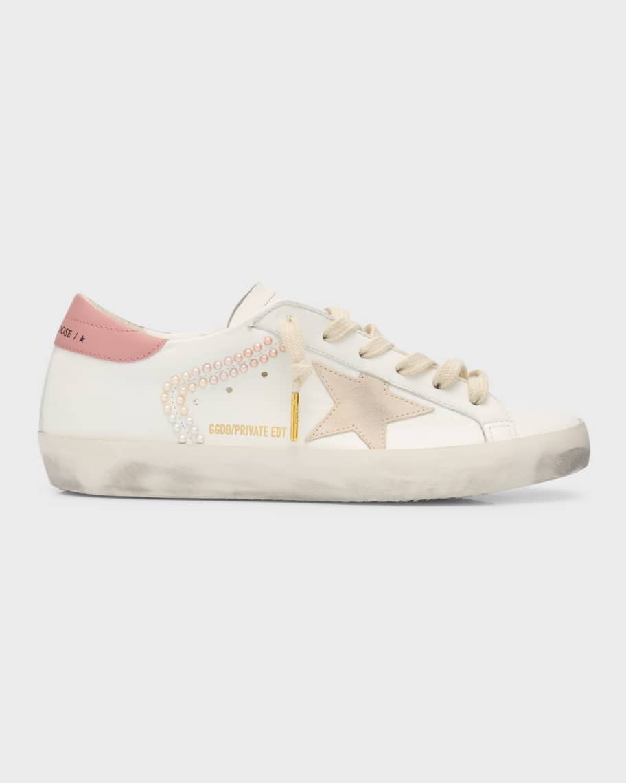 Golden Goose Superstar Mixed Leather Low-Top Sneakers | Neiman Marcus