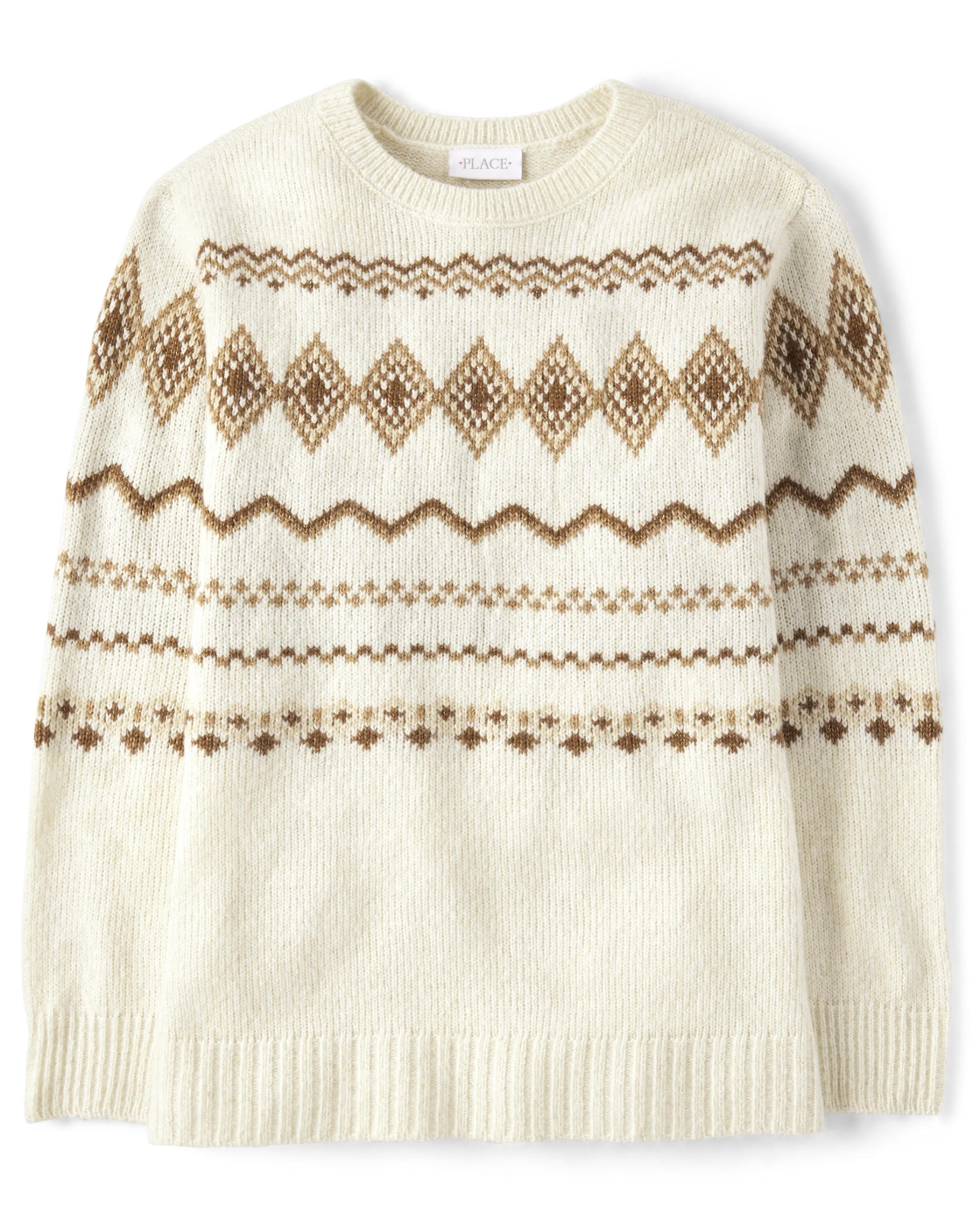 Womens Mommy And Me Fairisle Sweater - bunnys tail | The Children's Place