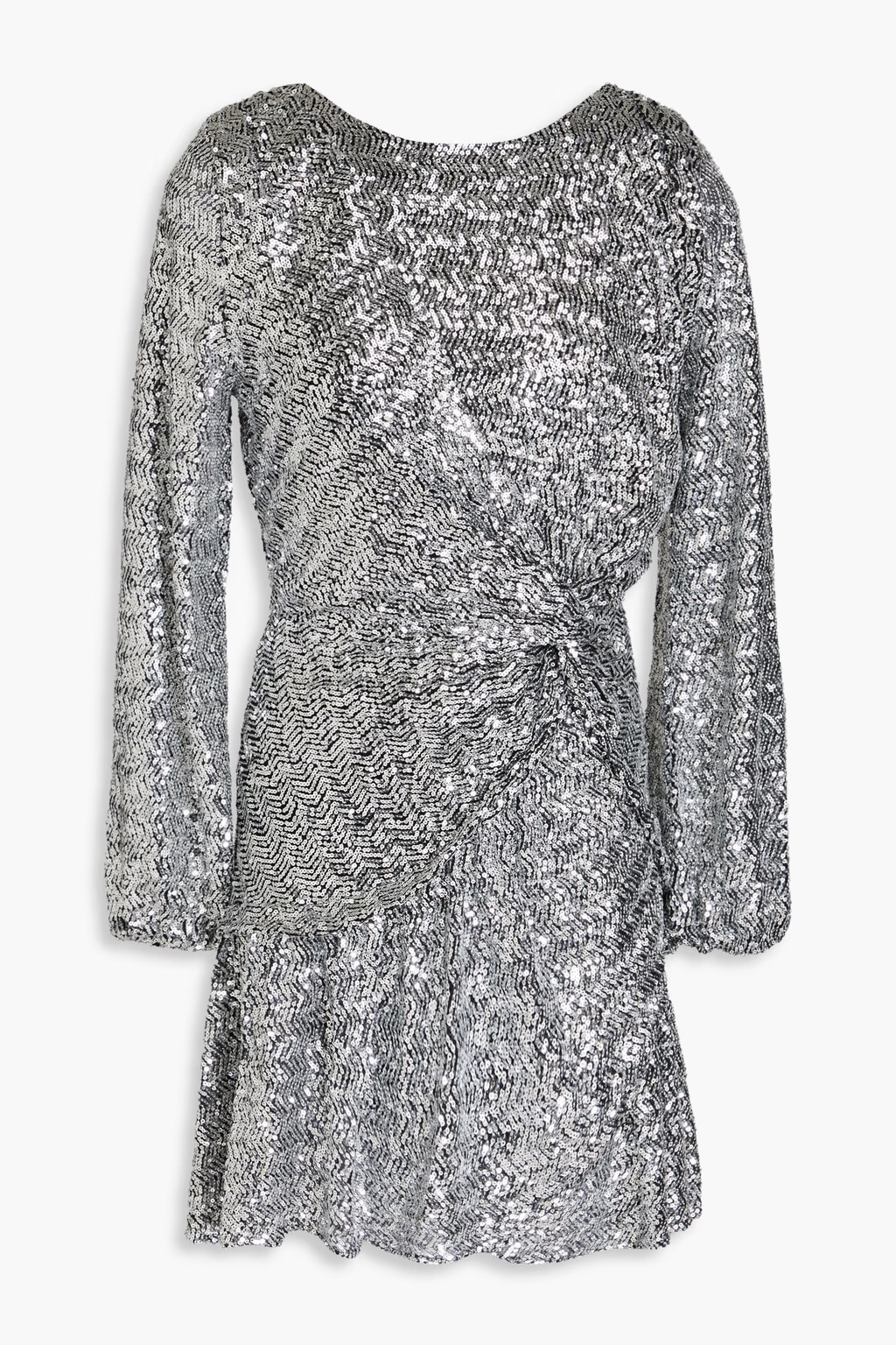 Wrap-effect sequined stretch-tulle mini dress | The Outnet (UK and Europe)